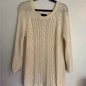 Cynthia Rowley Cream Cable Knit Sweater